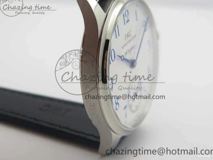 MIROTIME 0701 Portuguese Fa Jones IW544203 SS GSF 1:1 Best Edition White Dial On Leather Strap Trendsetting 7235